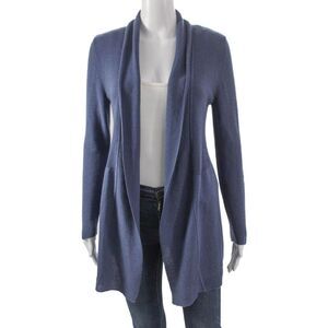 Jennifer Tyler Womens Blue Shawl Collar Cardigan Long Sleeve Size M